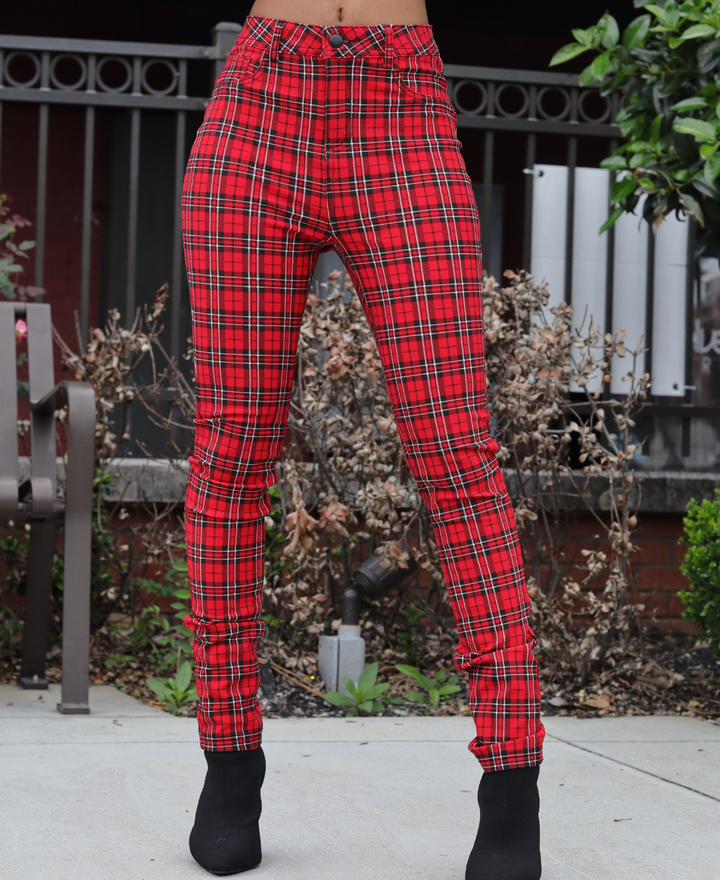 SKINNY | Plaid Pants