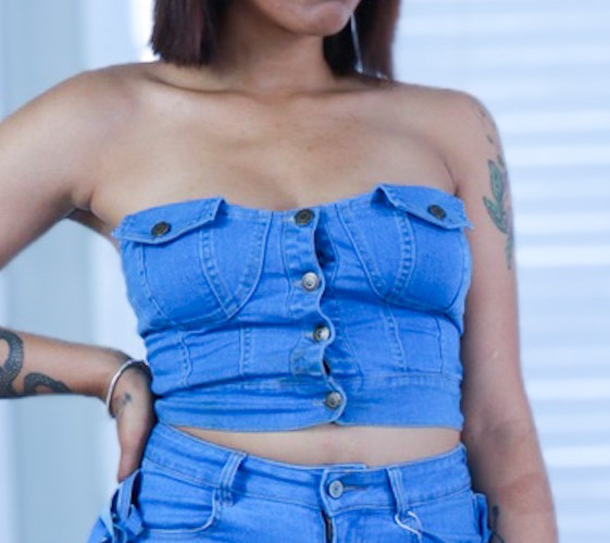 SAMANTHA | Denim Crop